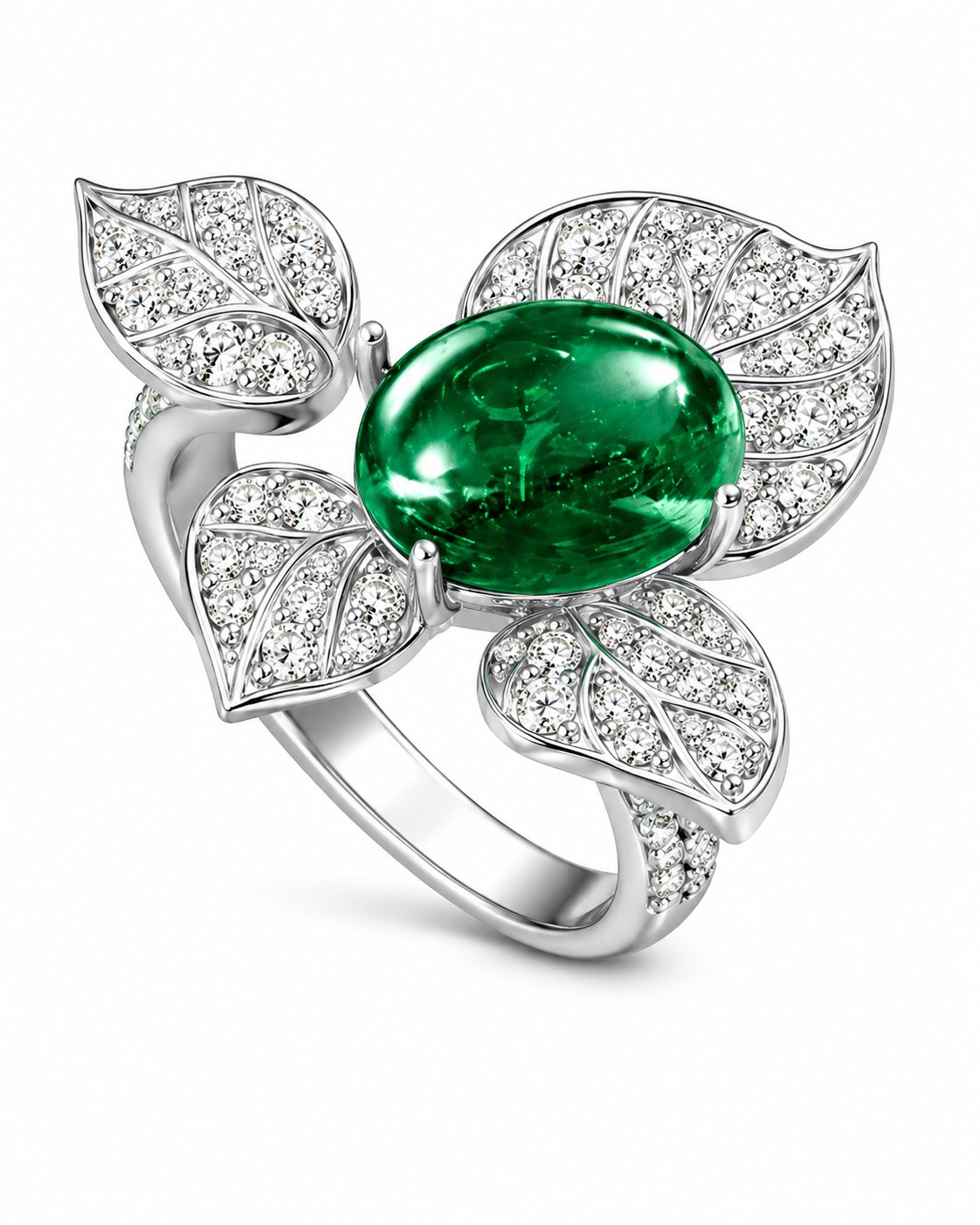 Emerald and Diamond Ring / PK-343R/MOEH