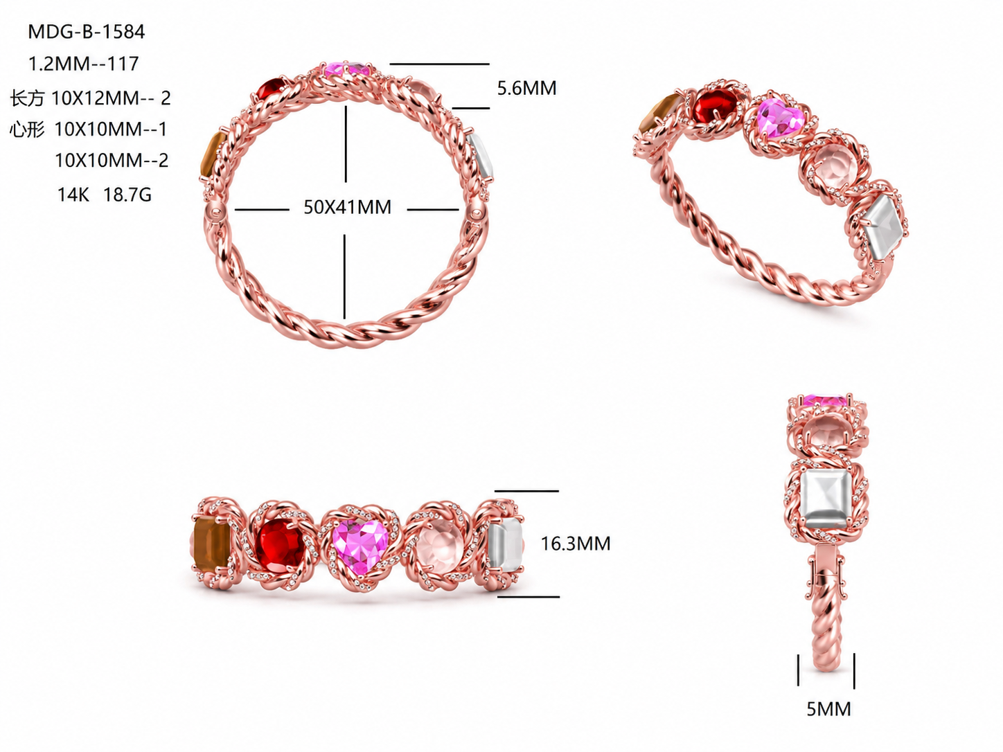 Diamond Bracelet / MDG-B-1584