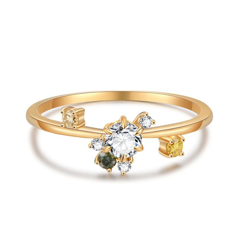 Multi Diamond Lily Ring / PK-12R/CHR