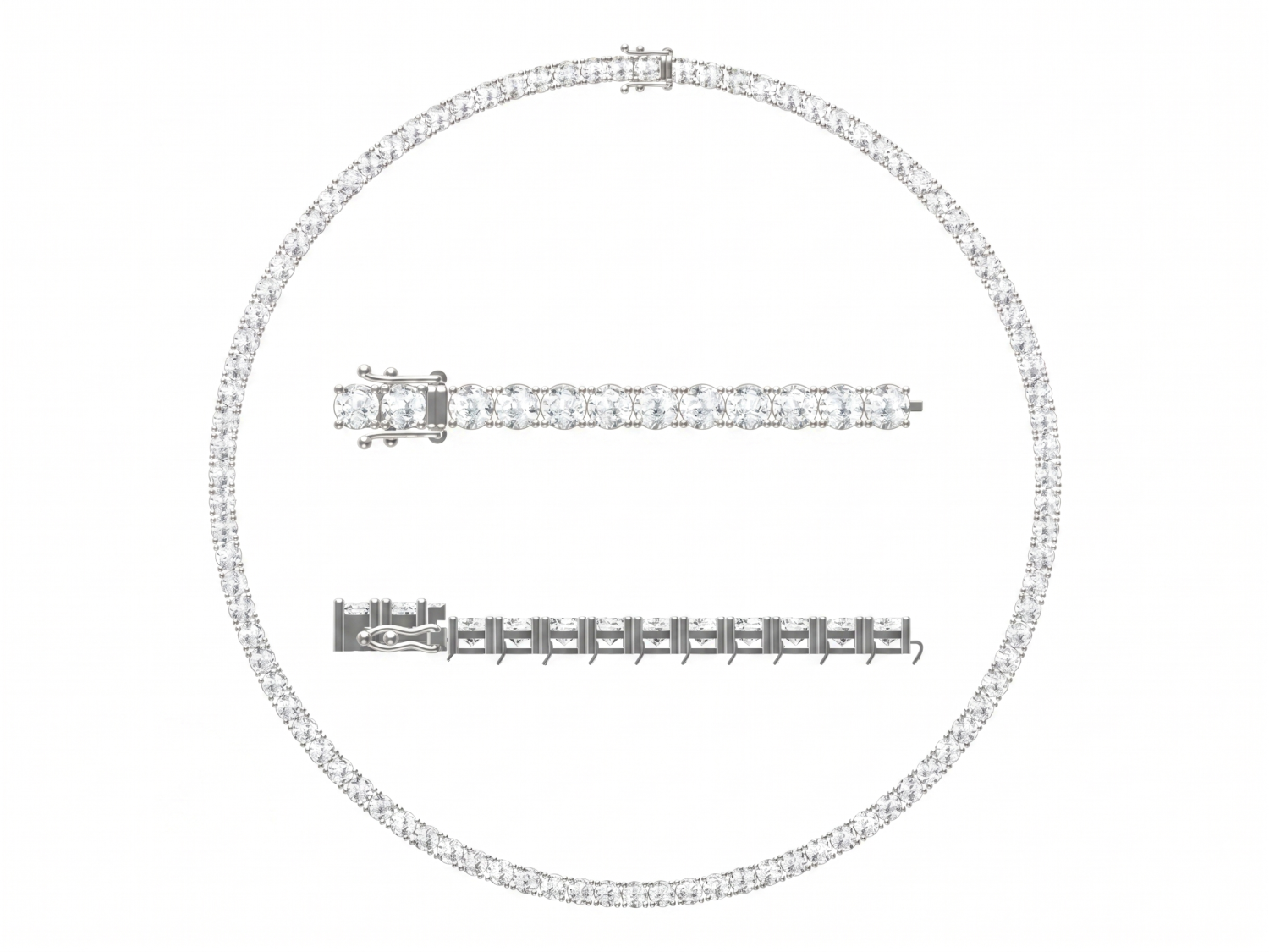 Necklace Tennis 30 Pointer / MDG-N-1576