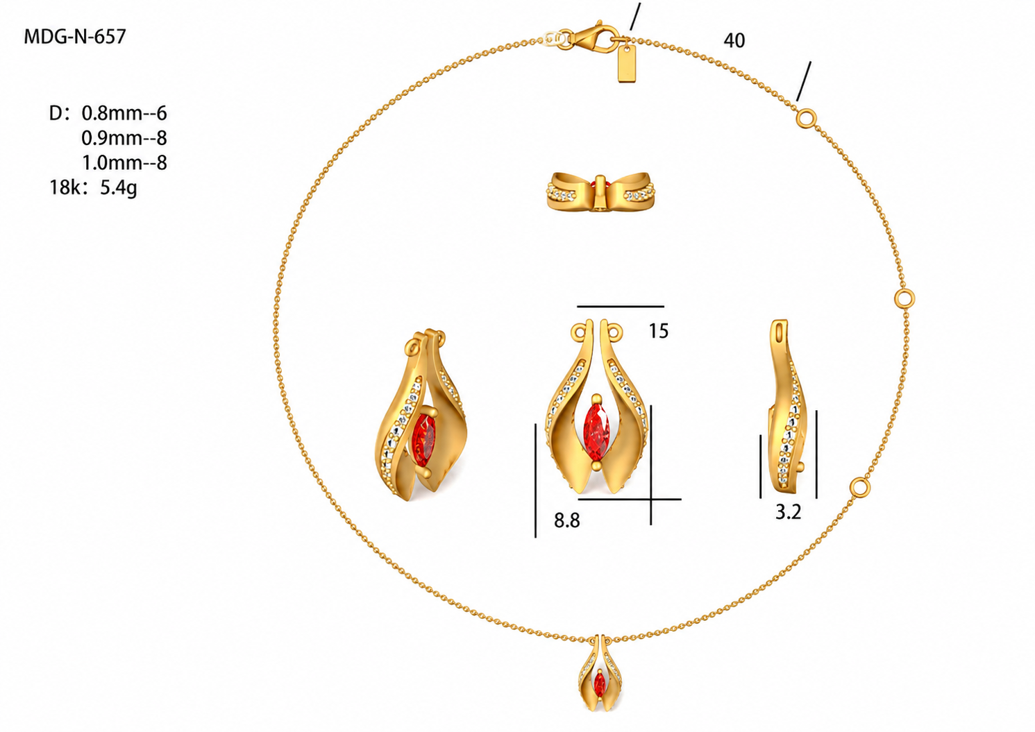 Diamond Necklace / MDG-N-657