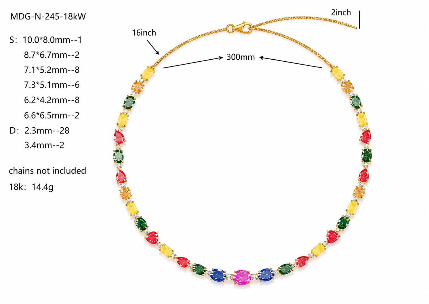 Diamond Necklace / MDG-N-245