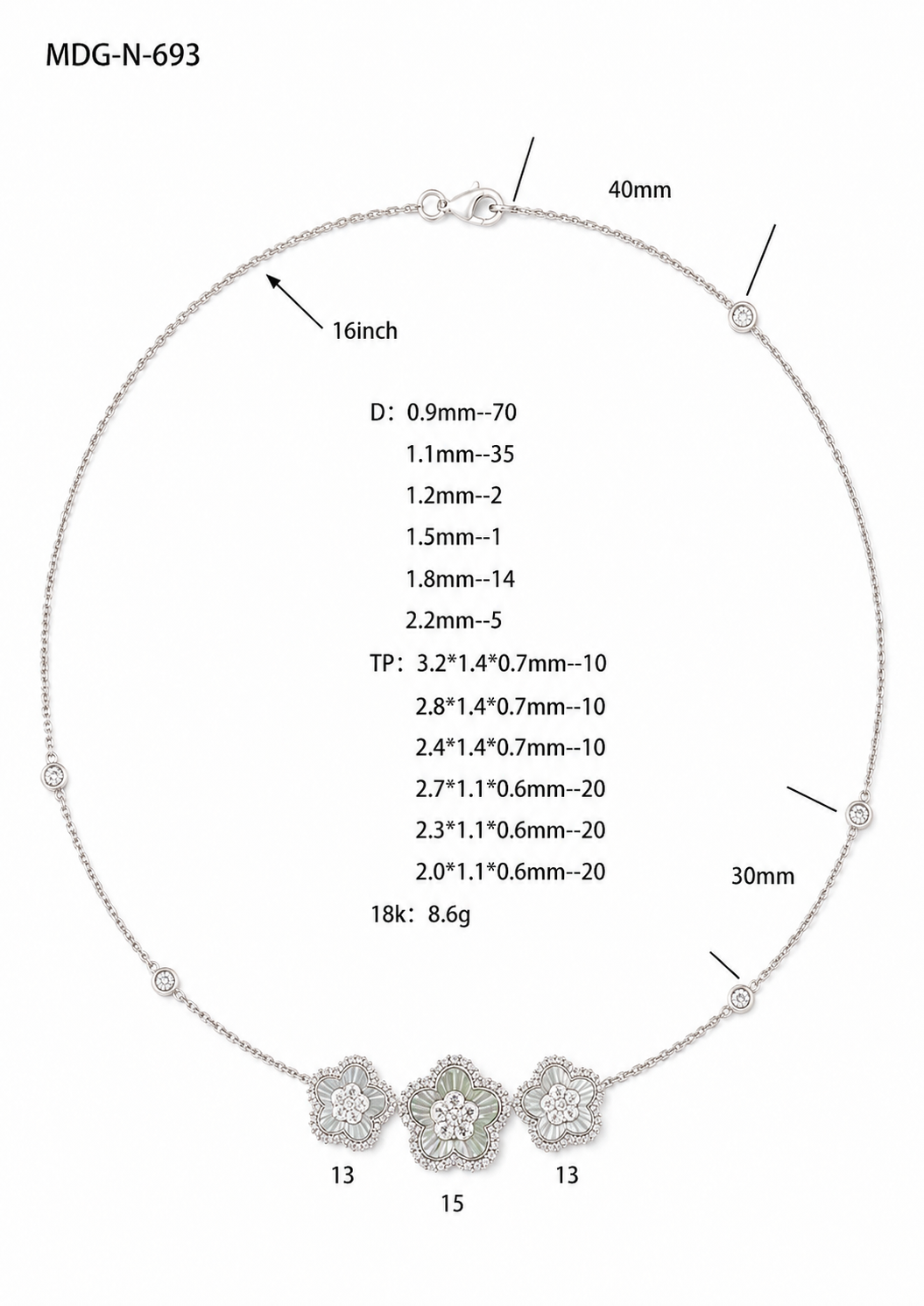 Diamond Necklace / MDG-N-693