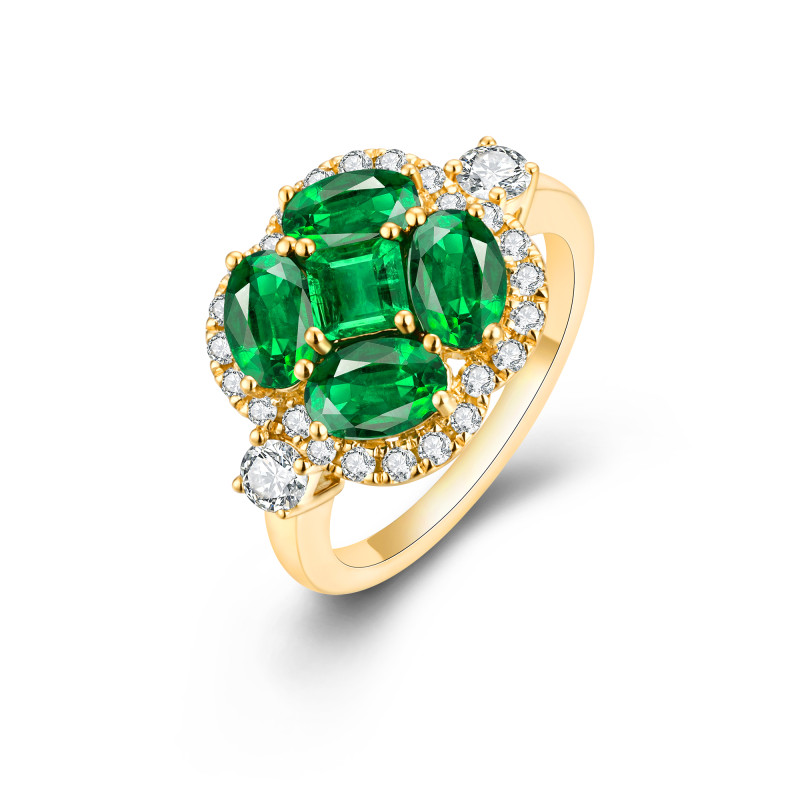 Emerald and Diamond Ring / PK-180R/MMNR