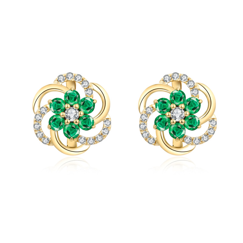 Emerald and Diamond Earrings / PK-59SE+4/SNR