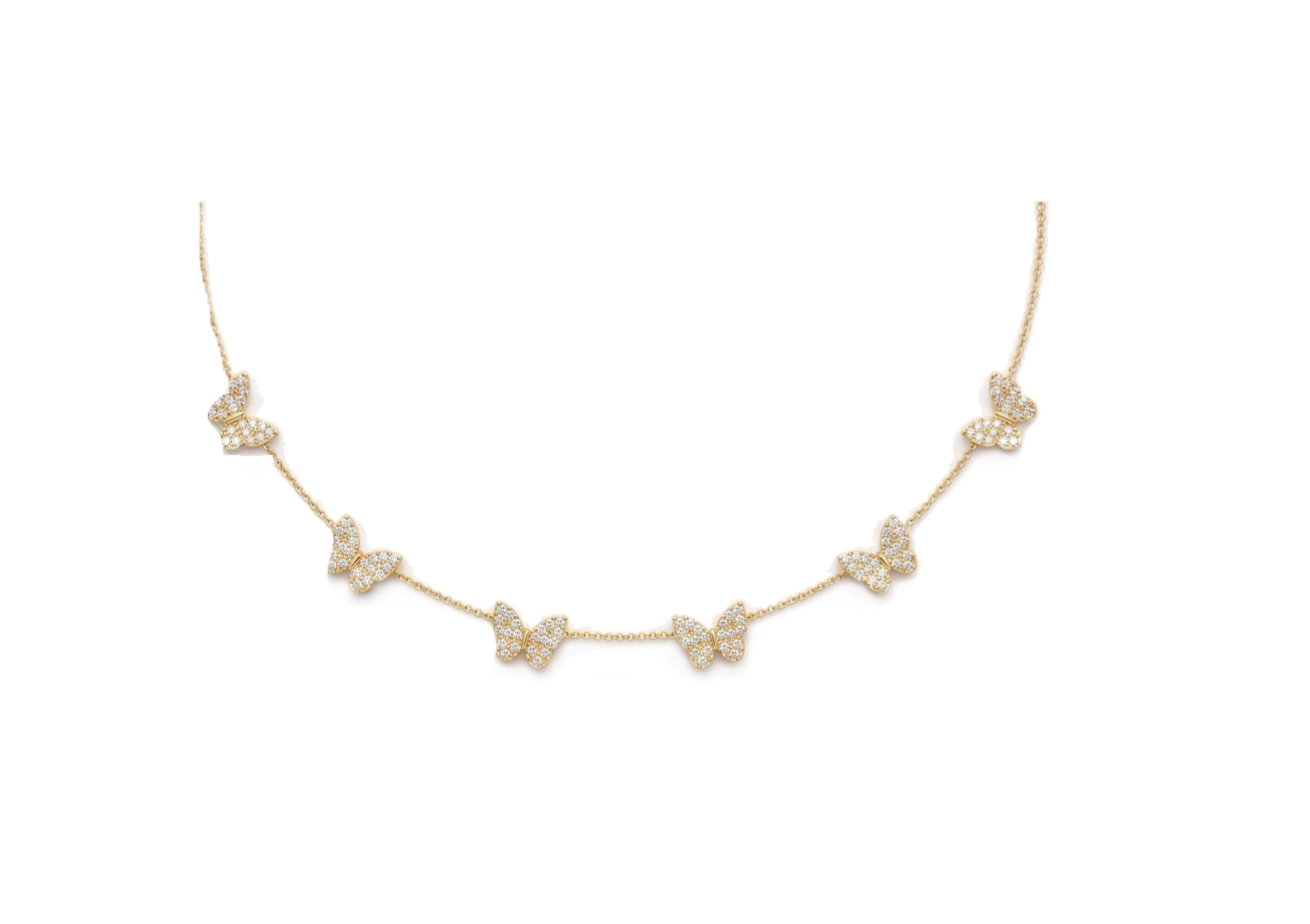 Butterfly Station Necklace / MDG-N-431