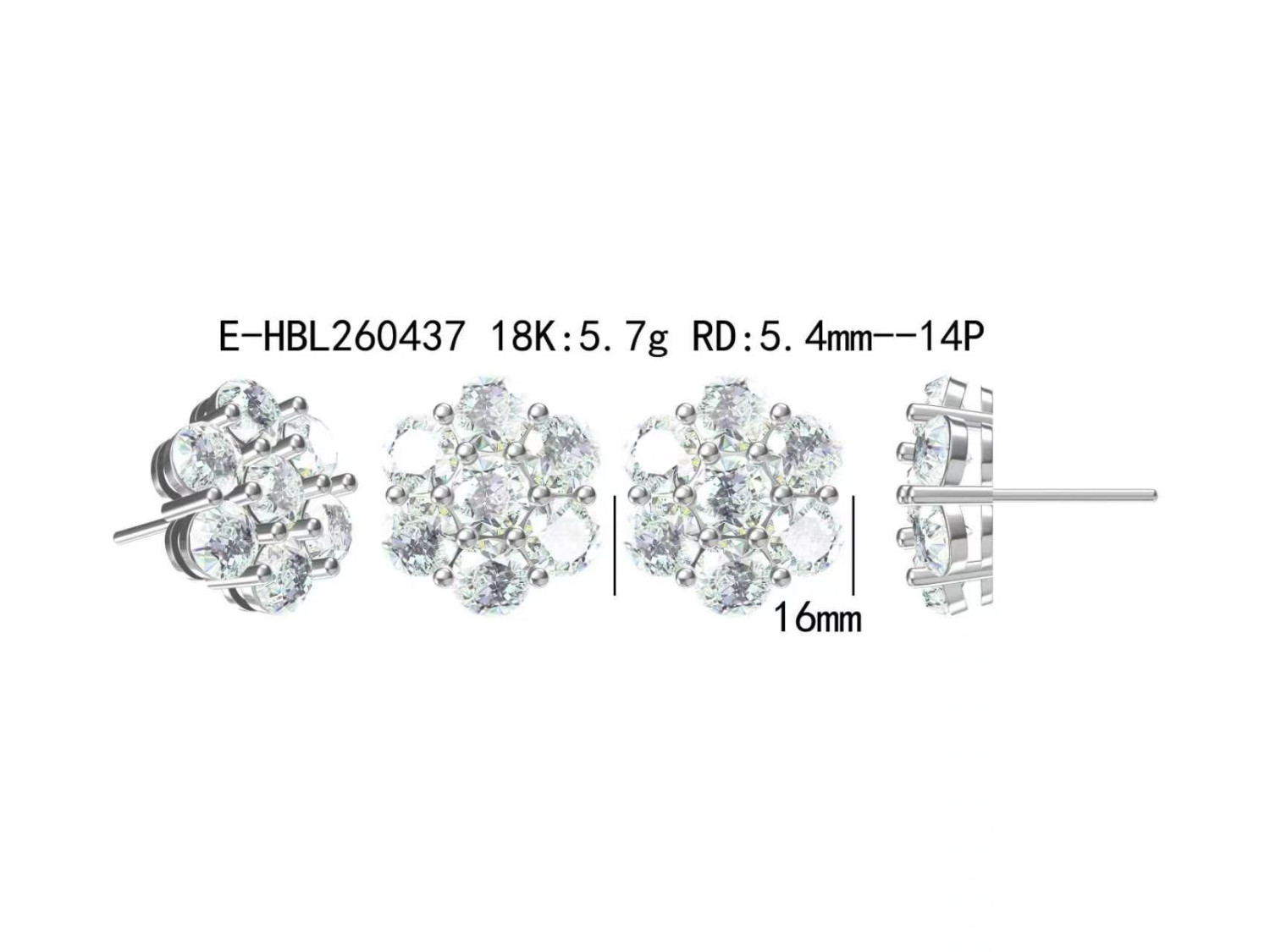 Diamond Stud Earrings / E-HBL260437