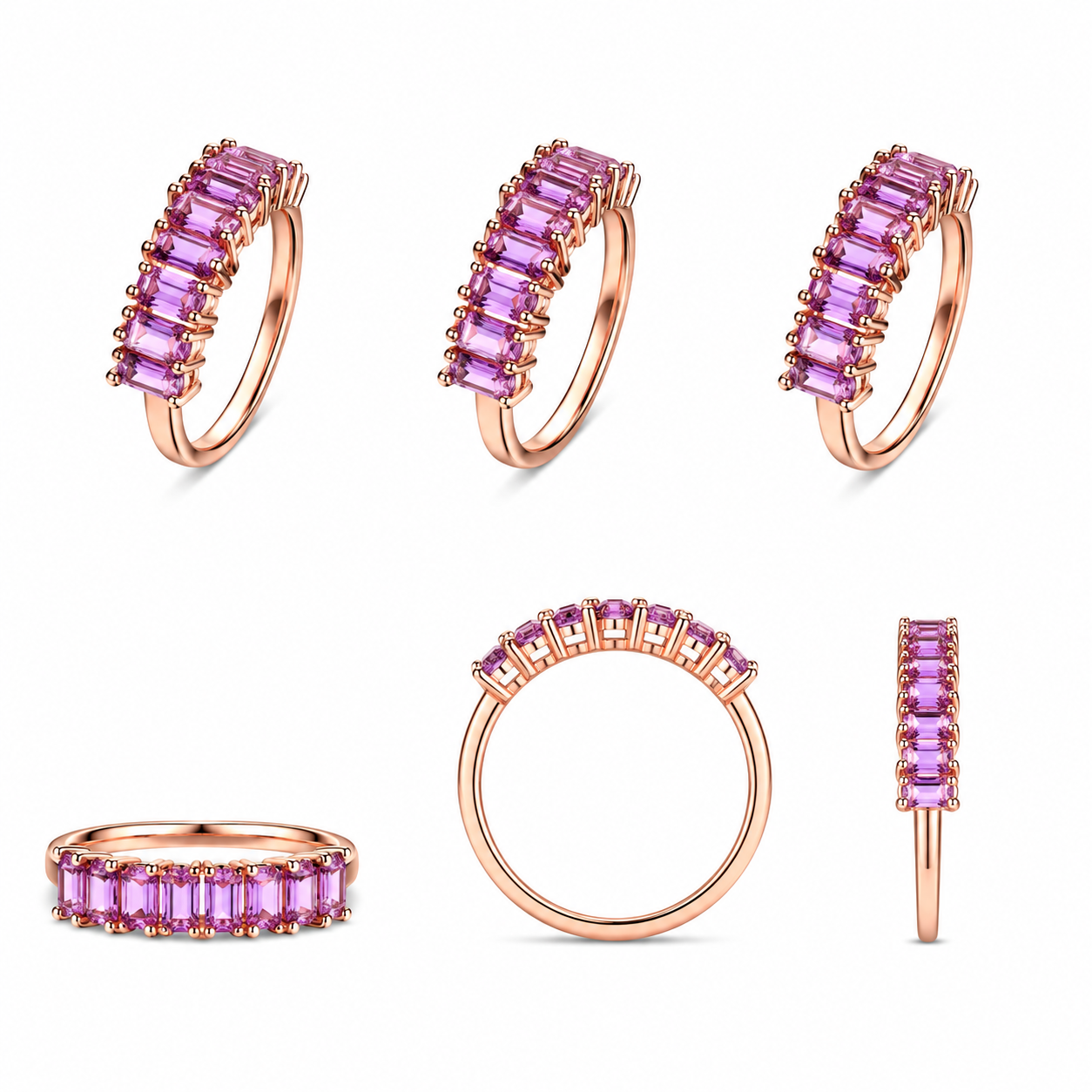 Pink Sapphire With White Diamond Ring / PK-169R+1/CHR