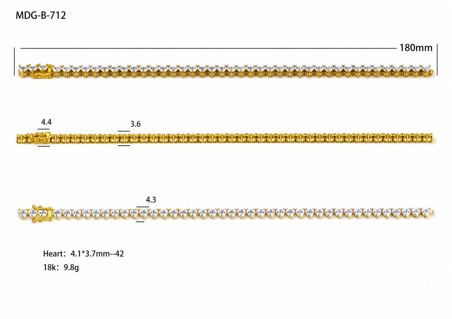 Diamond Bracelet / MDG-B-712