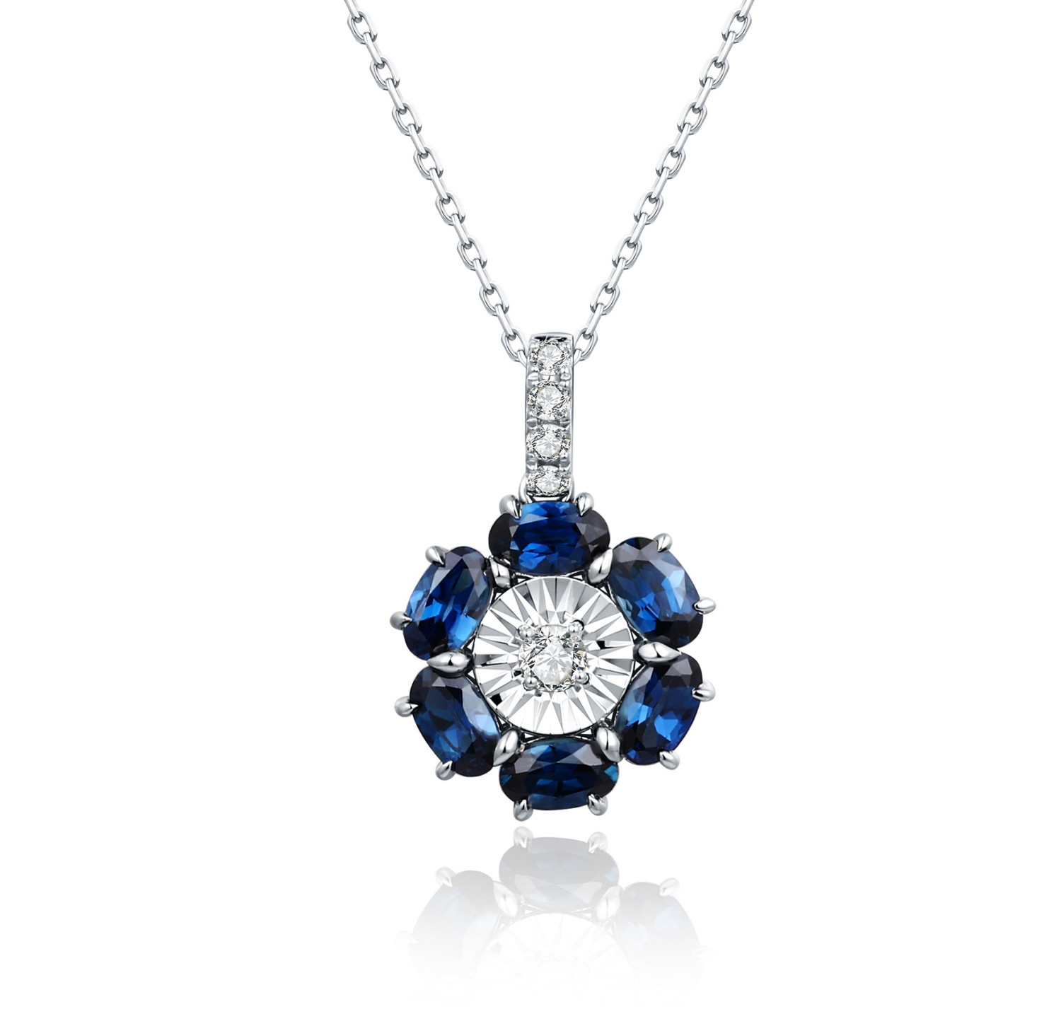 Sapphire and Diamond Pendant / PK-55SP+2/TRR