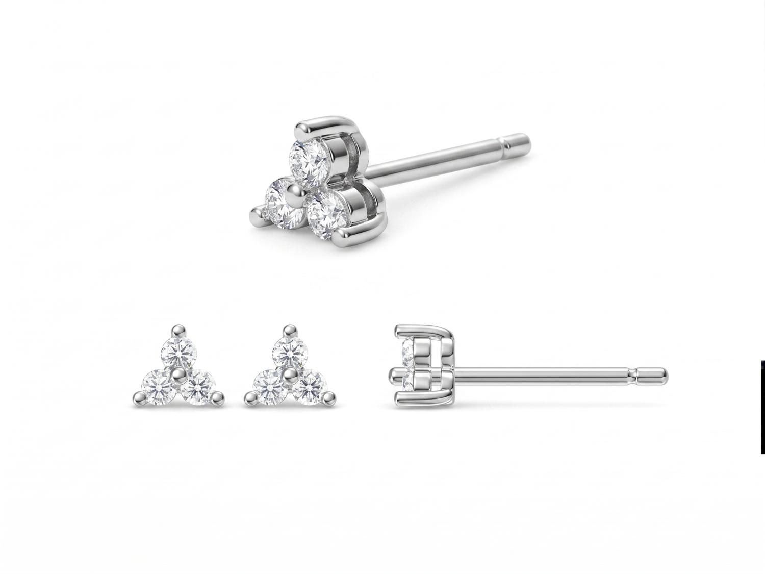 Diamond Stud Earrings / HK260349-E
