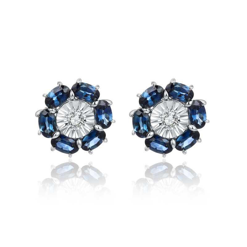Sapphire and Diamond Earrings / PK-55SE+2/MRSR