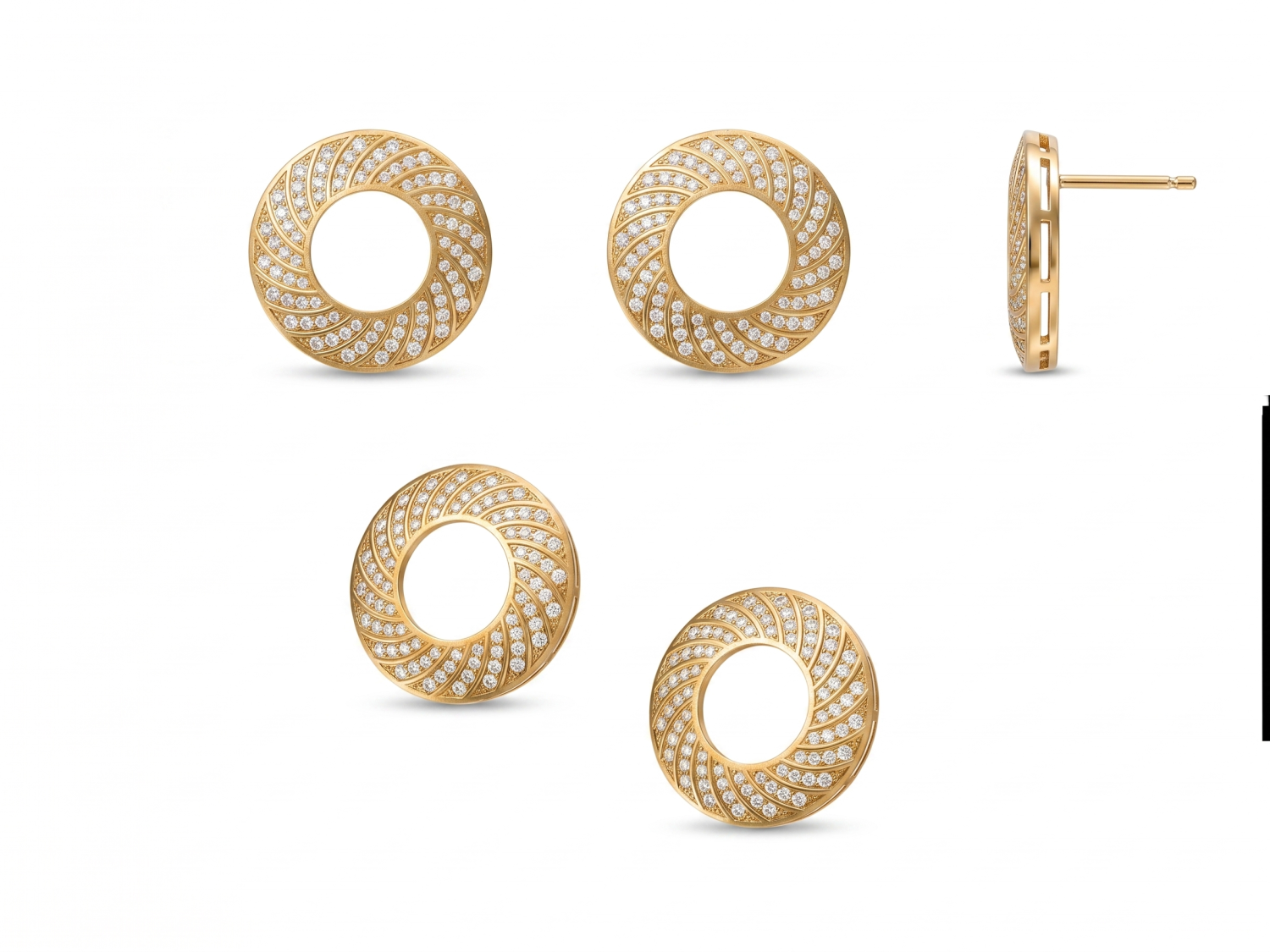 Earring Circle Arab Theme / MDG-E-1277