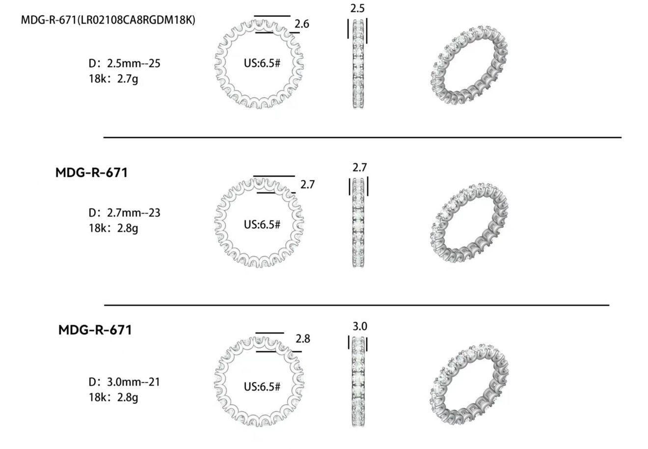 Diamond Eternity Ring / MDG-R-671-3mm (PK-373R)