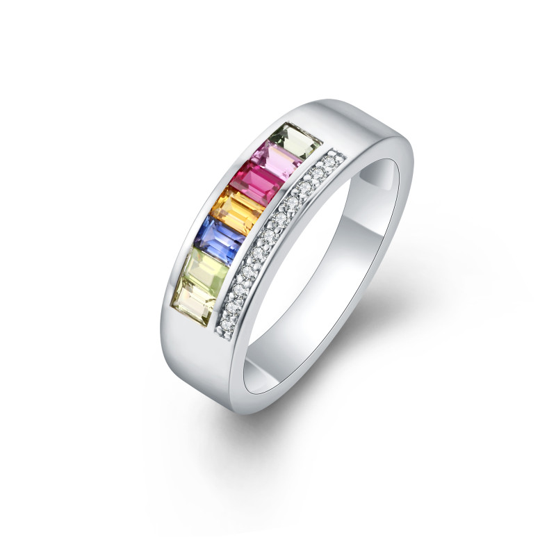 Colour Sapphire and Diamond Ring / PK-184R+2/CAR
