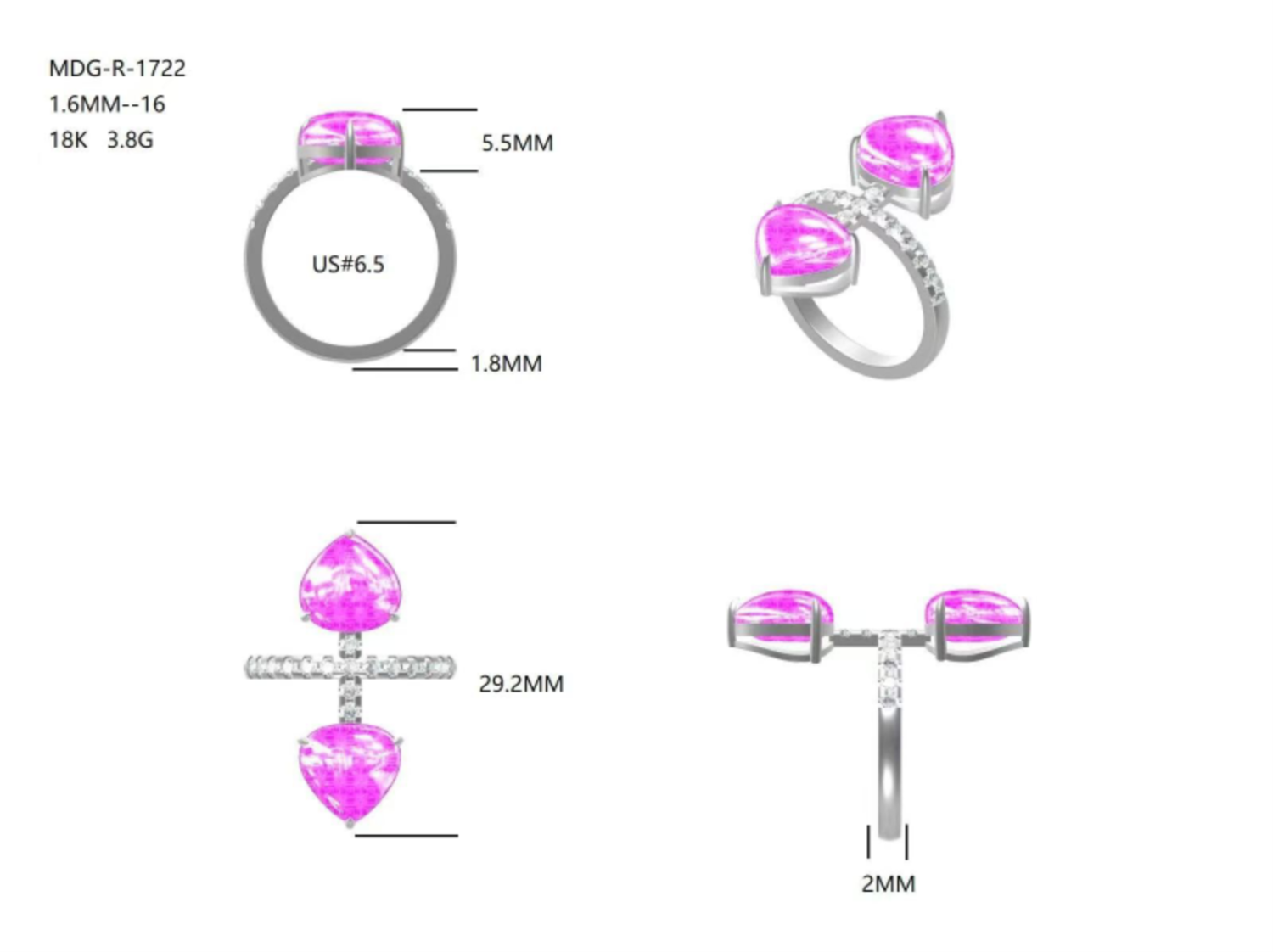 MDG-R-1722(PK-398R) / Gemstone Ring