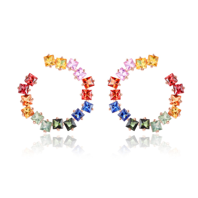 Colour Sapphire Earrings / PK-83SE+1/TMR