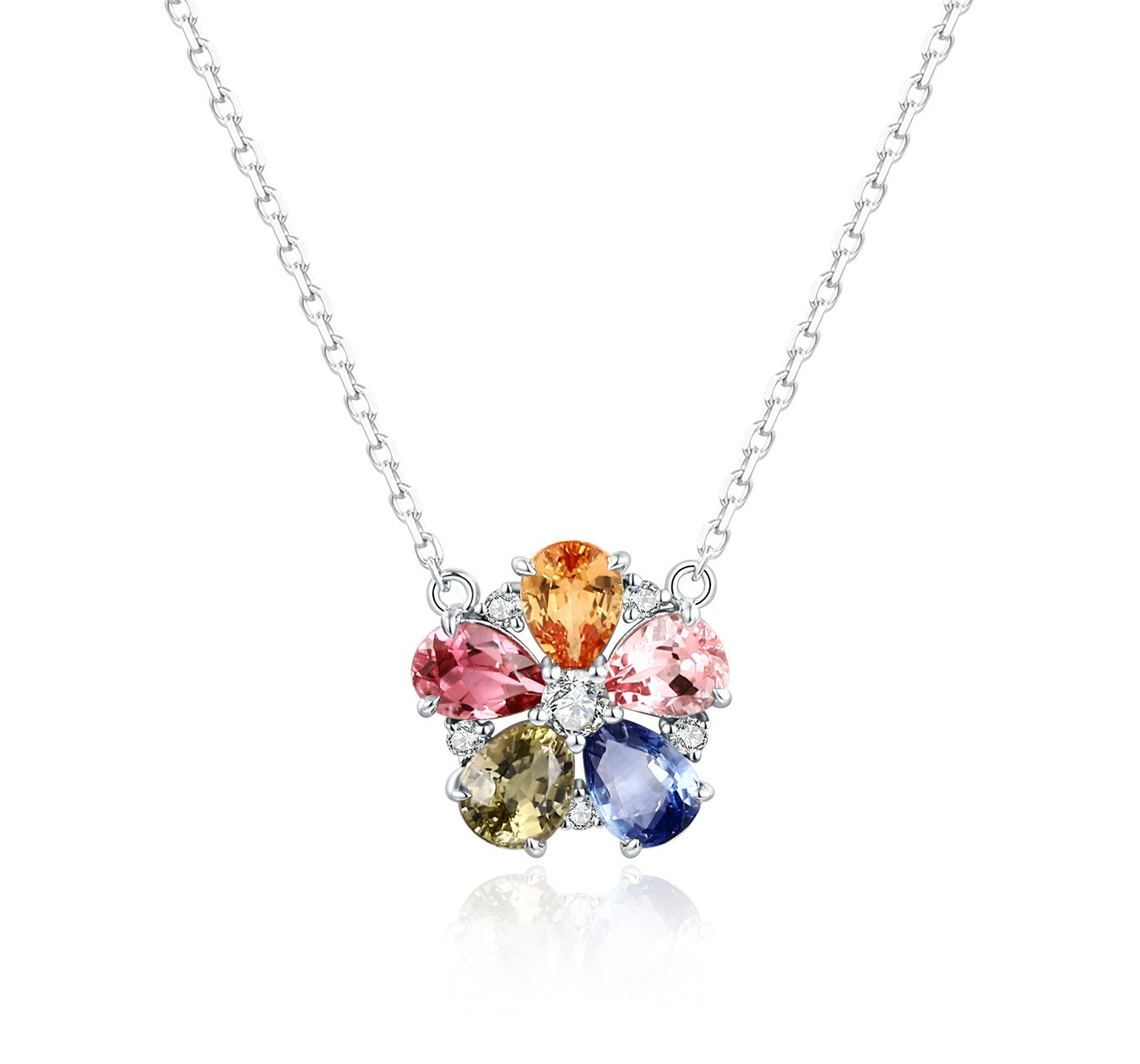 Colour Sapphire and Diamond Pendant / PK-65SP+3/SMR