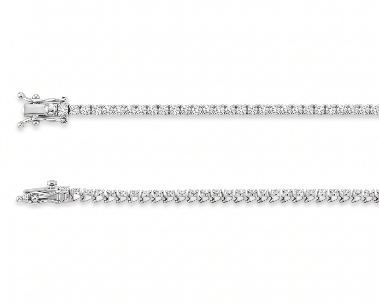 Diamond Tennis Bracelet / MDG-B-1500(PK-128B)