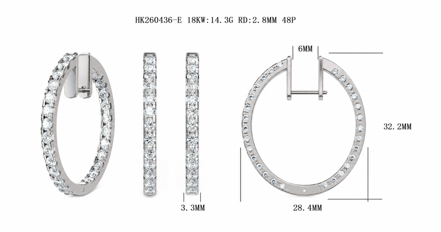 Diamond Earring / HK260436-E