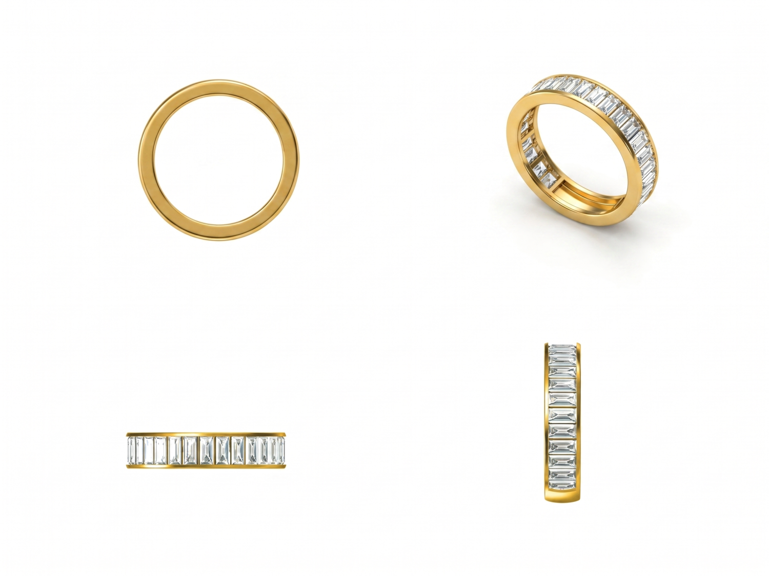 Baguette Wedding Band / MDG-R-1557