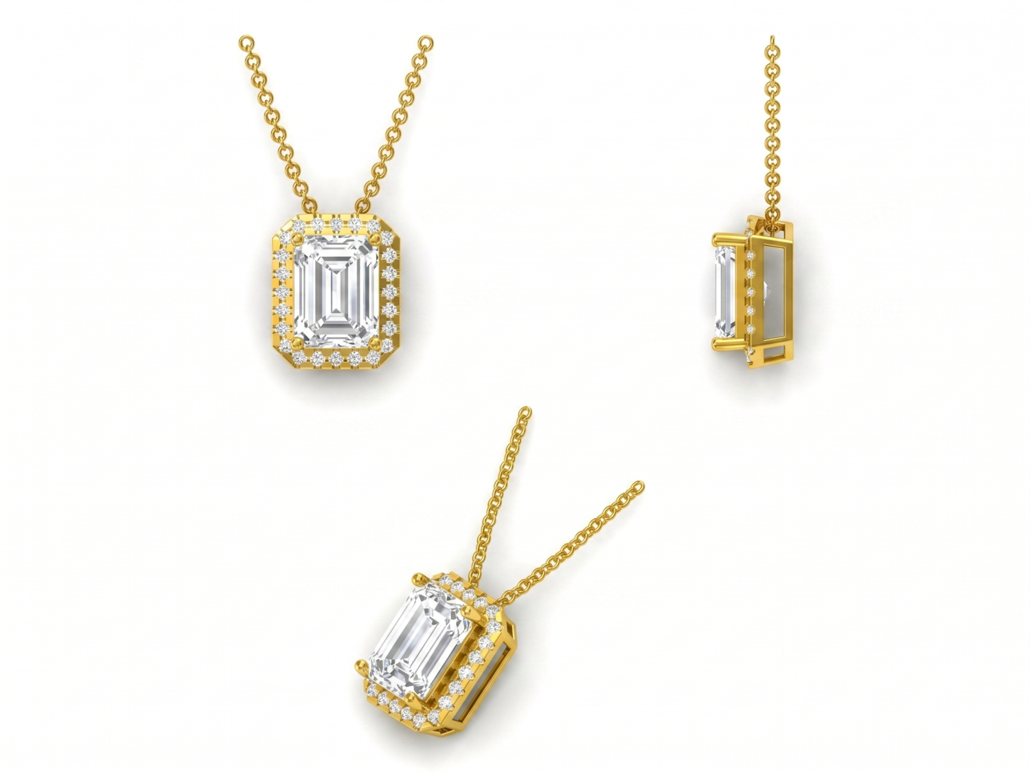 Diamond Octagon Pendant / MDG-P-1554
