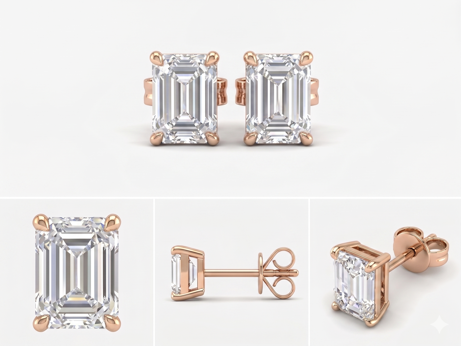 Gold Diamond Earrings / PK-107E+3/HSR