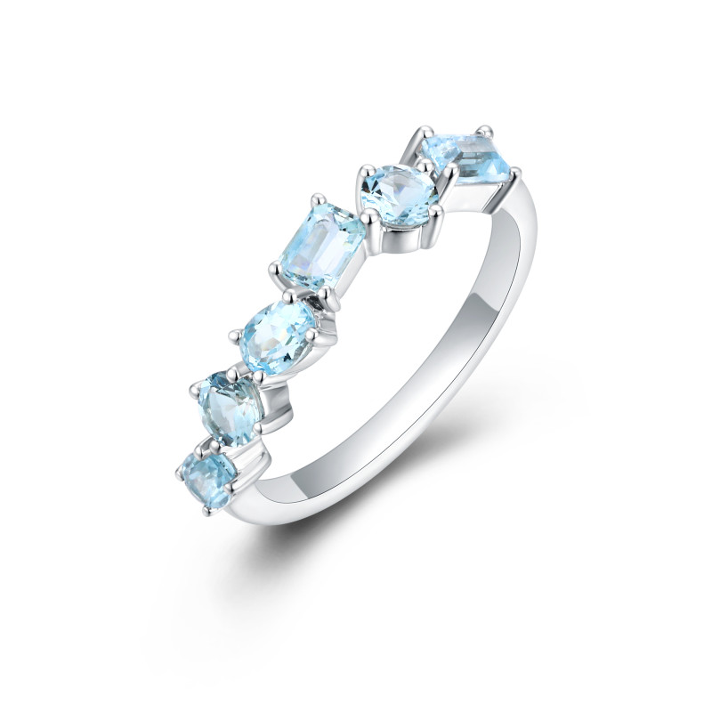 Multi Shape Aquamarine Ring / PK-179R/EOR