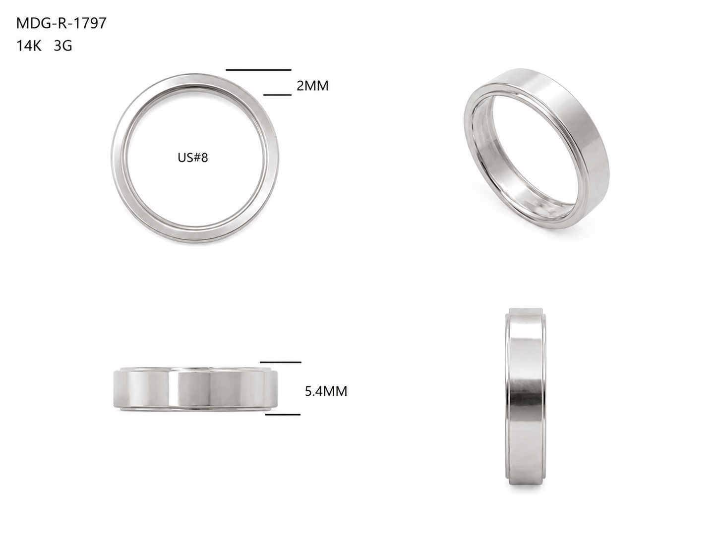 Wedding Band Rings / MDG-R-1797