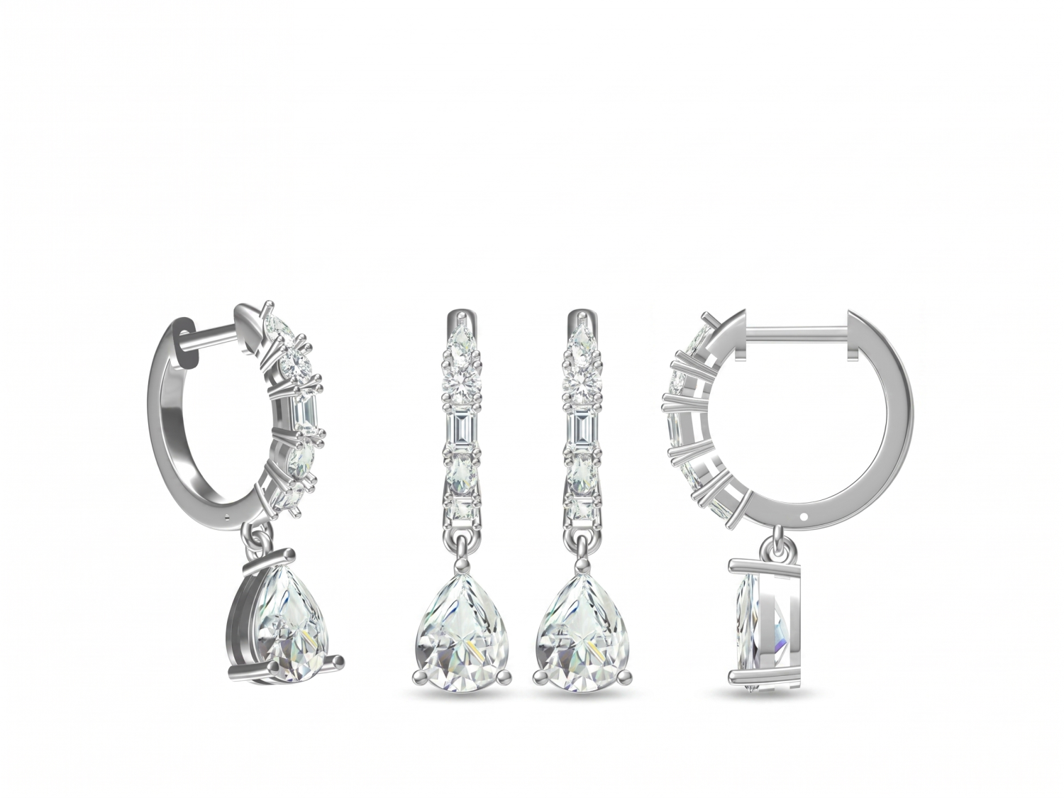 Hoop Drop Earrings / HK2501046-E