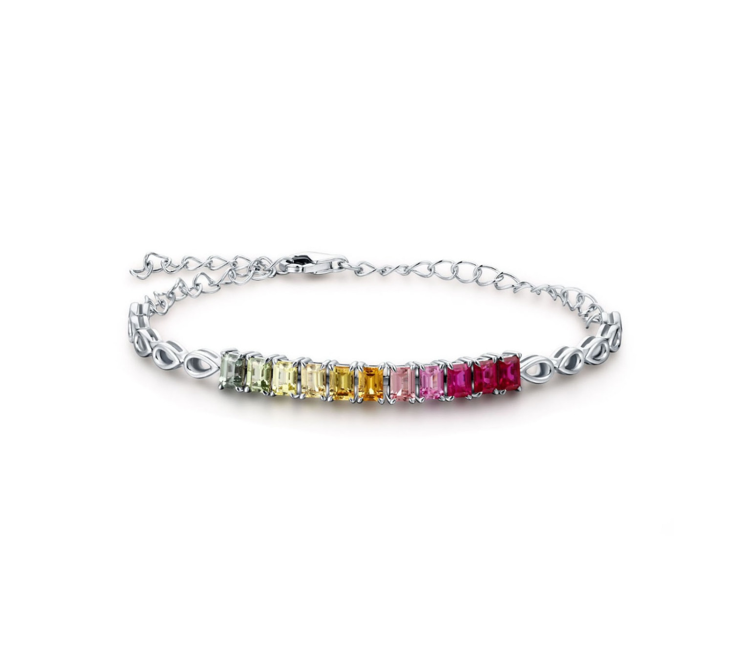 Baguette Colour Sapphire Bracelet / PK-48B+2/SSR