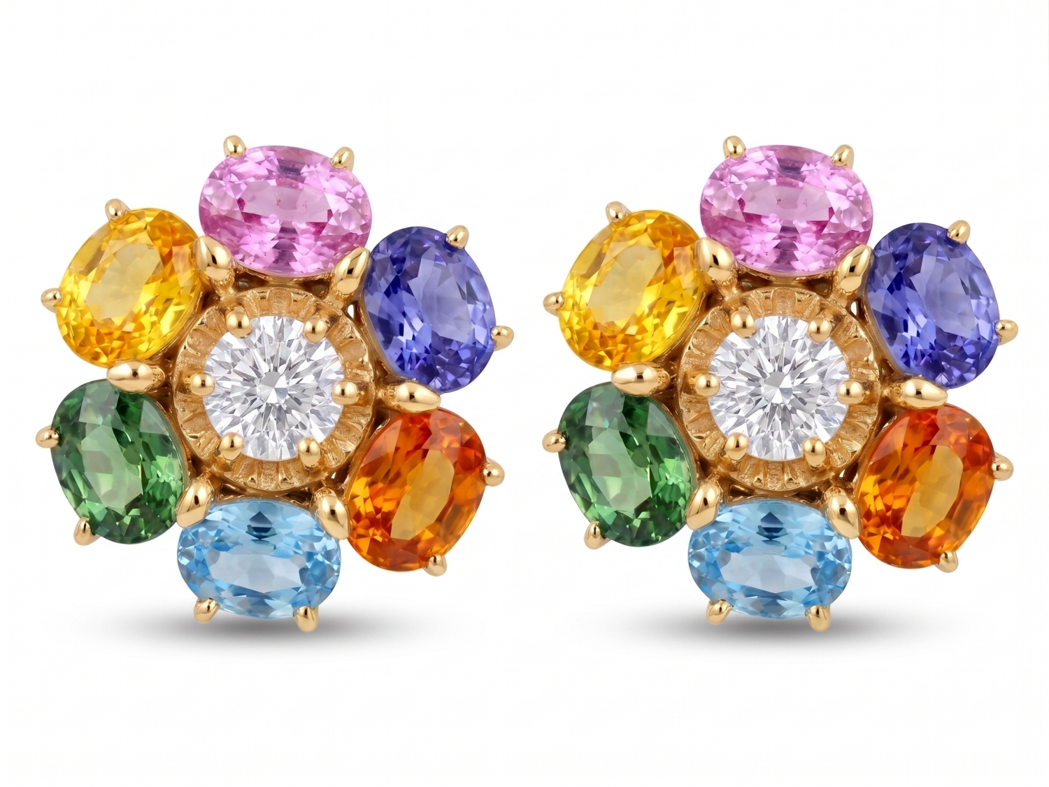 Sapphire With Diamond Earrings / PK-53SE+2/CTR