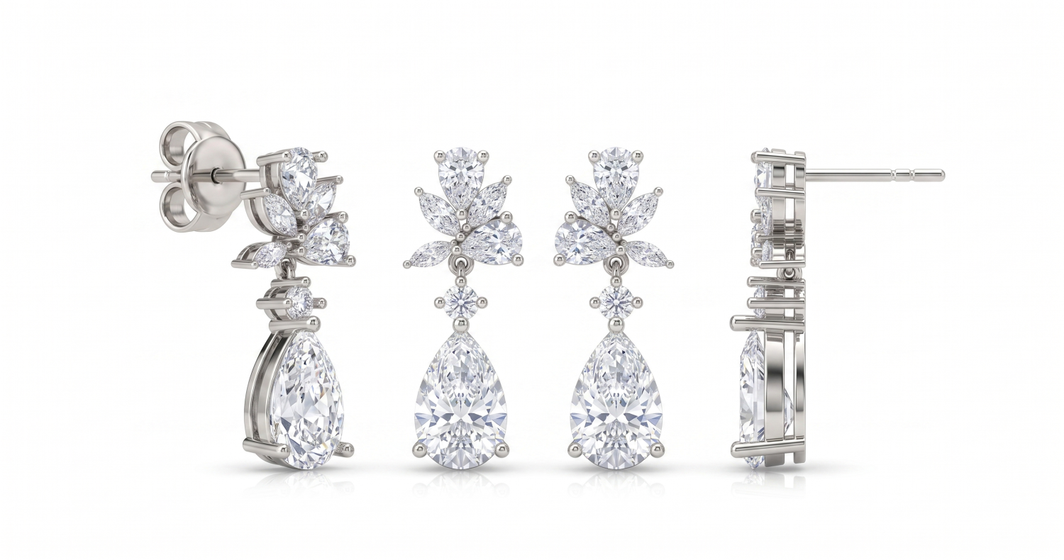 Statement Diamond Earrings / HK2508008-E