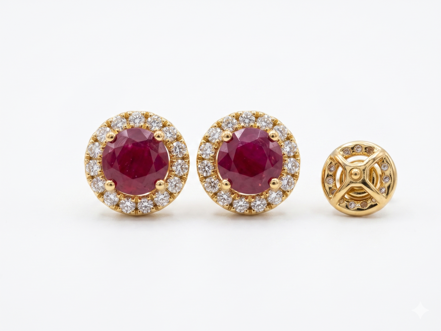 Ruby With Diamond Earrings / PK-95E/AMR