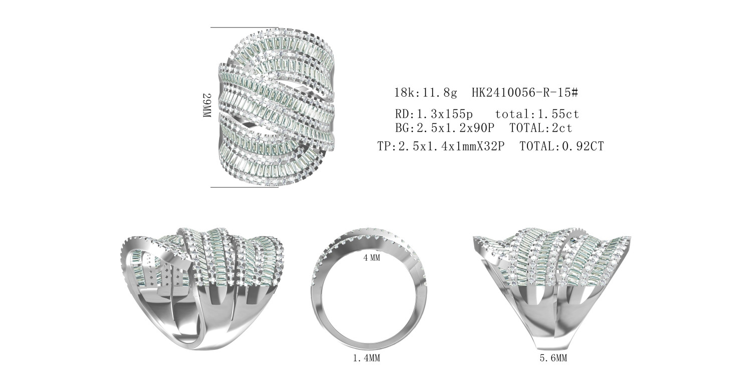 Diamond Ring / HK2410056-R-15#(PK-382R)