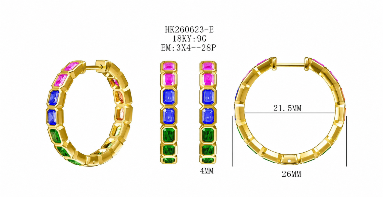 Sapphire Earrings / HK260623-E