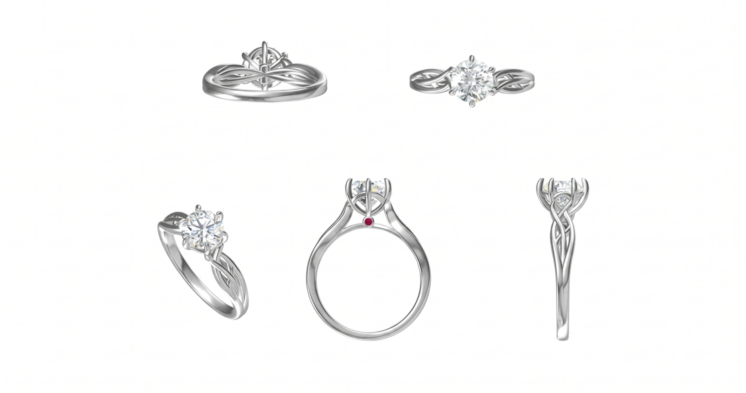 Solitaire Engagement Ring / HK2508001-R