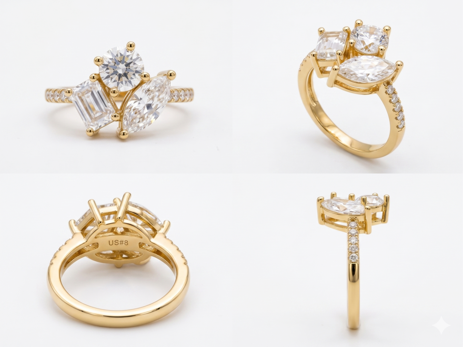 Cluster Diamond Ring / MDG-R-1489