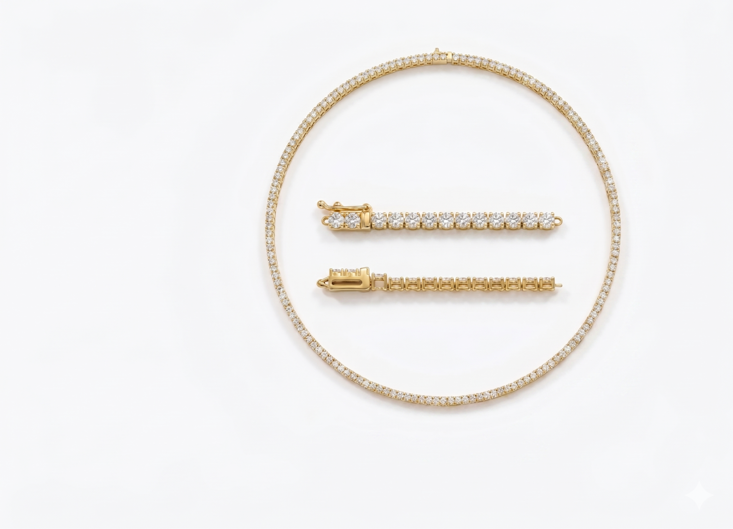 Necklace Tennis 5pt / MDG-N-1240