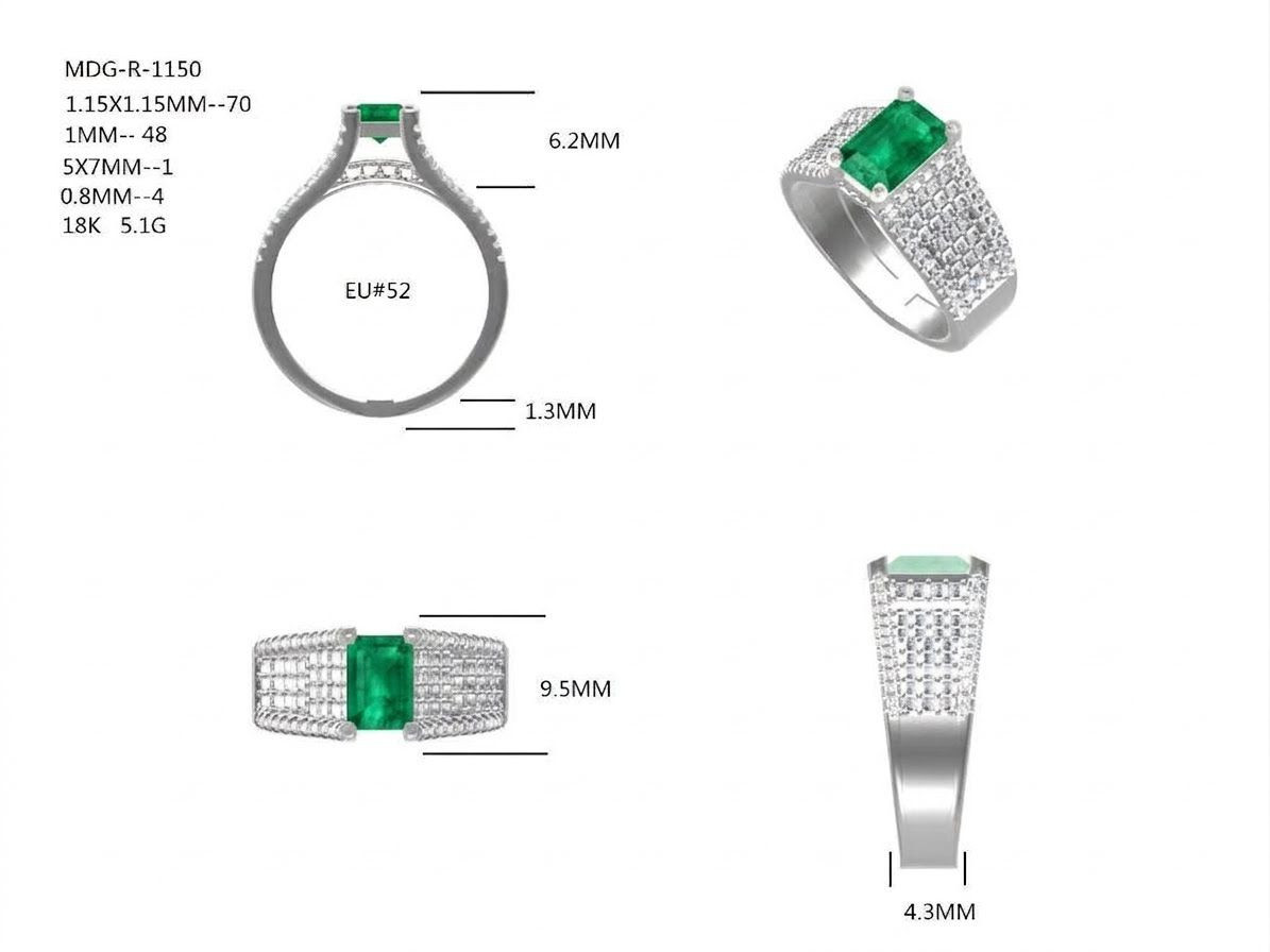 MDG-R-1150(PK-418R) / Emerald Ring