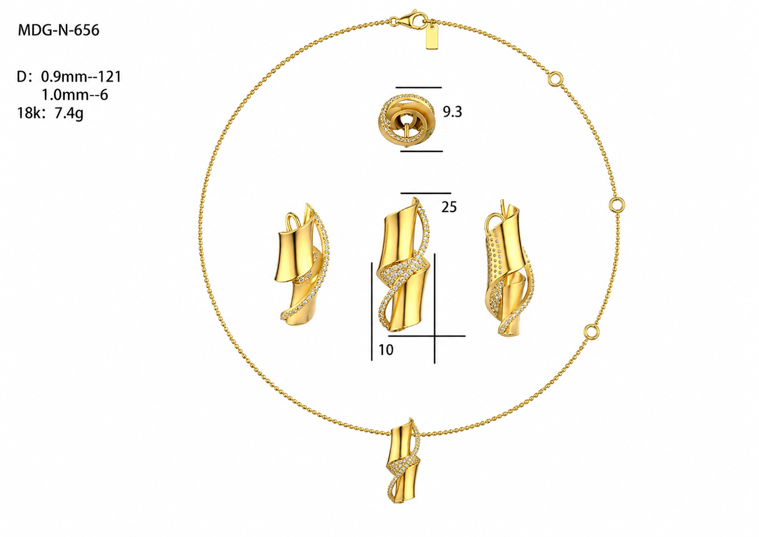 Diamond Necklace / MDG-N-656