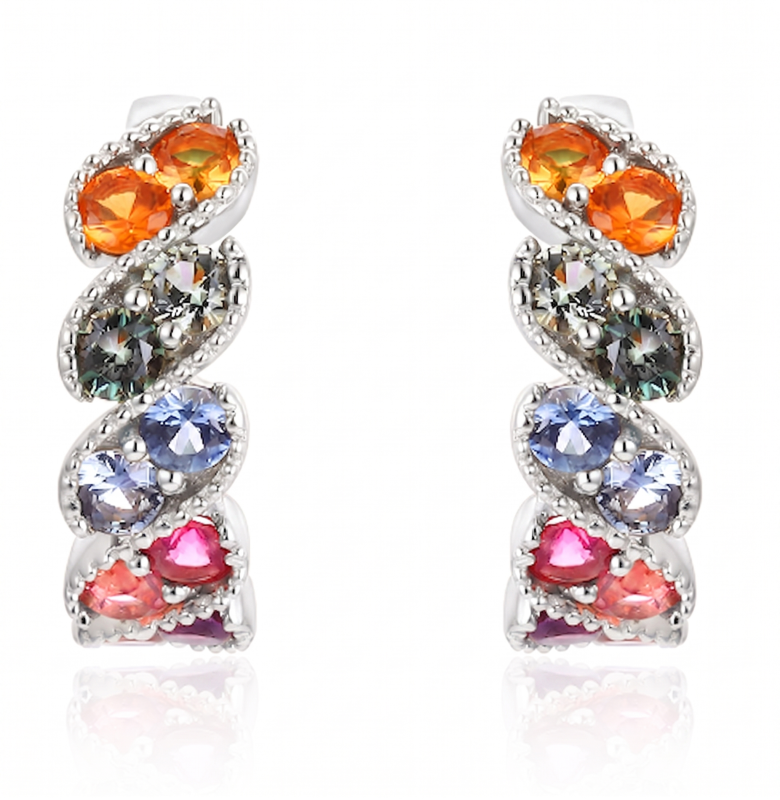 Colour Sapphire Earrings / PK-82SE/HOR