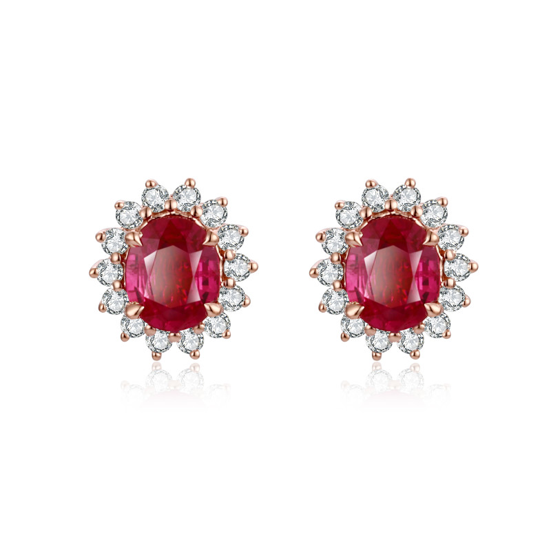 Ruby and Diamond Earrings / PK-69E+3/HHR