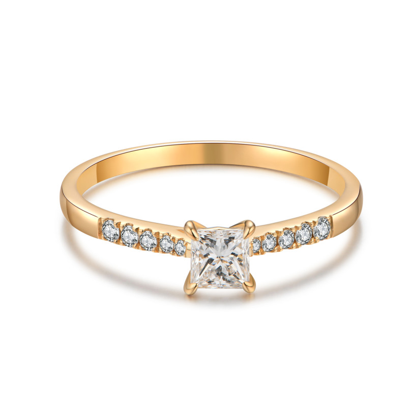 GIA Certified Princess Diamond Ring / PK-21R/HRR