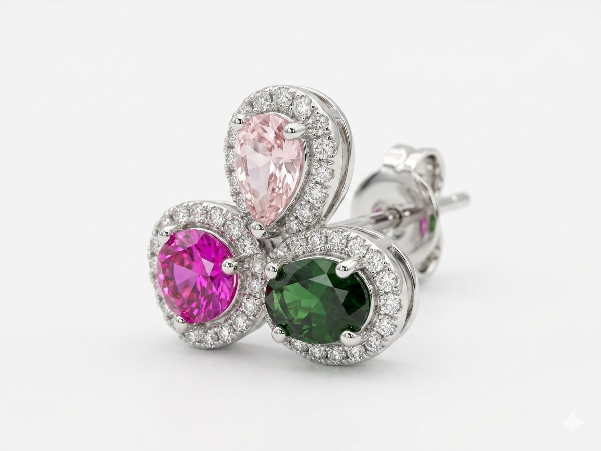 Gemstone Earrings / HK2508049-E