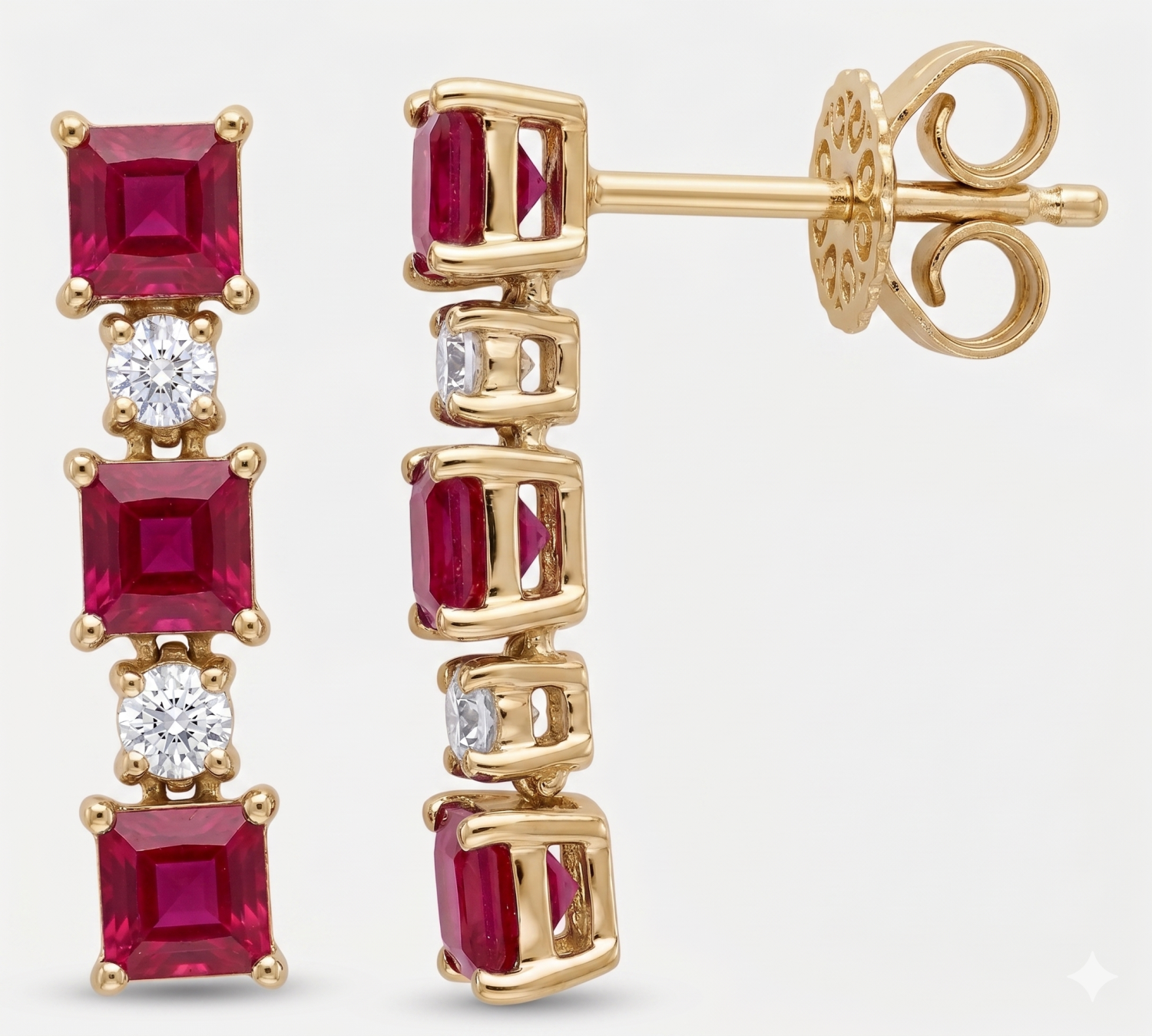 Ruby With Diamond Earrings / PK-115E/HAR