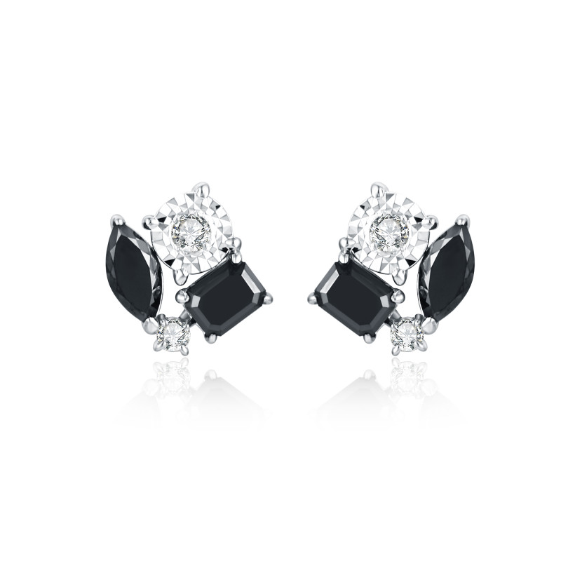 Black & White Diamond Earrings / PK-47SE/NMR