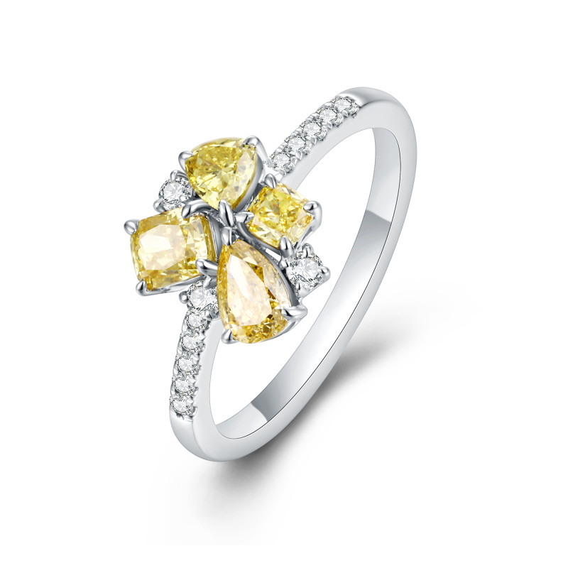 Multi Shape Natural Colour Diamond Ring / PK-181R/AER