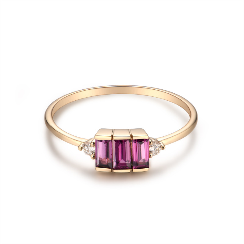 Three Stone Colour Ring / PK-98R/MHR