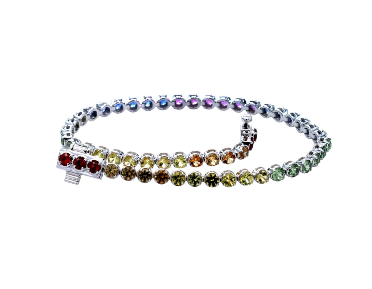 Multi Sapphire Tennis Bracelet / PK-36B/HSR